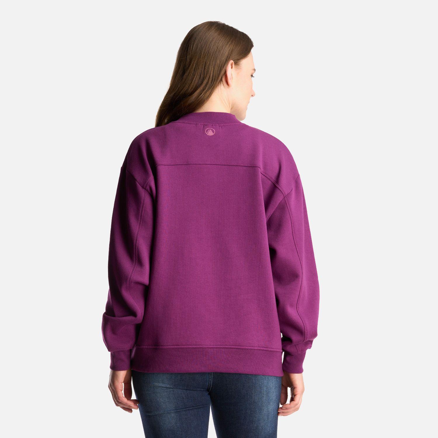 Poleron Mujer Ulmo Mid Point Crewneck Sweatshirt Morado Lippi-3