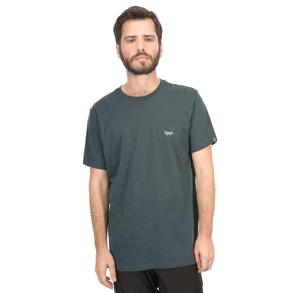 Polera Hombre Ulmo Cotton UV-Stop T-Shirt Verde Oscuro Lippi-1