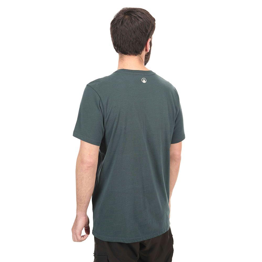 Polera Hombre Ulmo Cotton UV-Stop T-Shirt Verde Oscuro Lippi-3