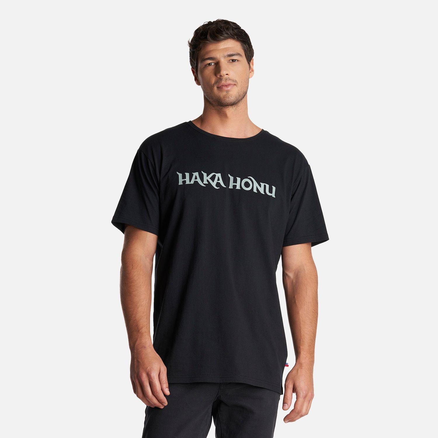 Polera Hombre Logo Negro Haka Honu V24-1