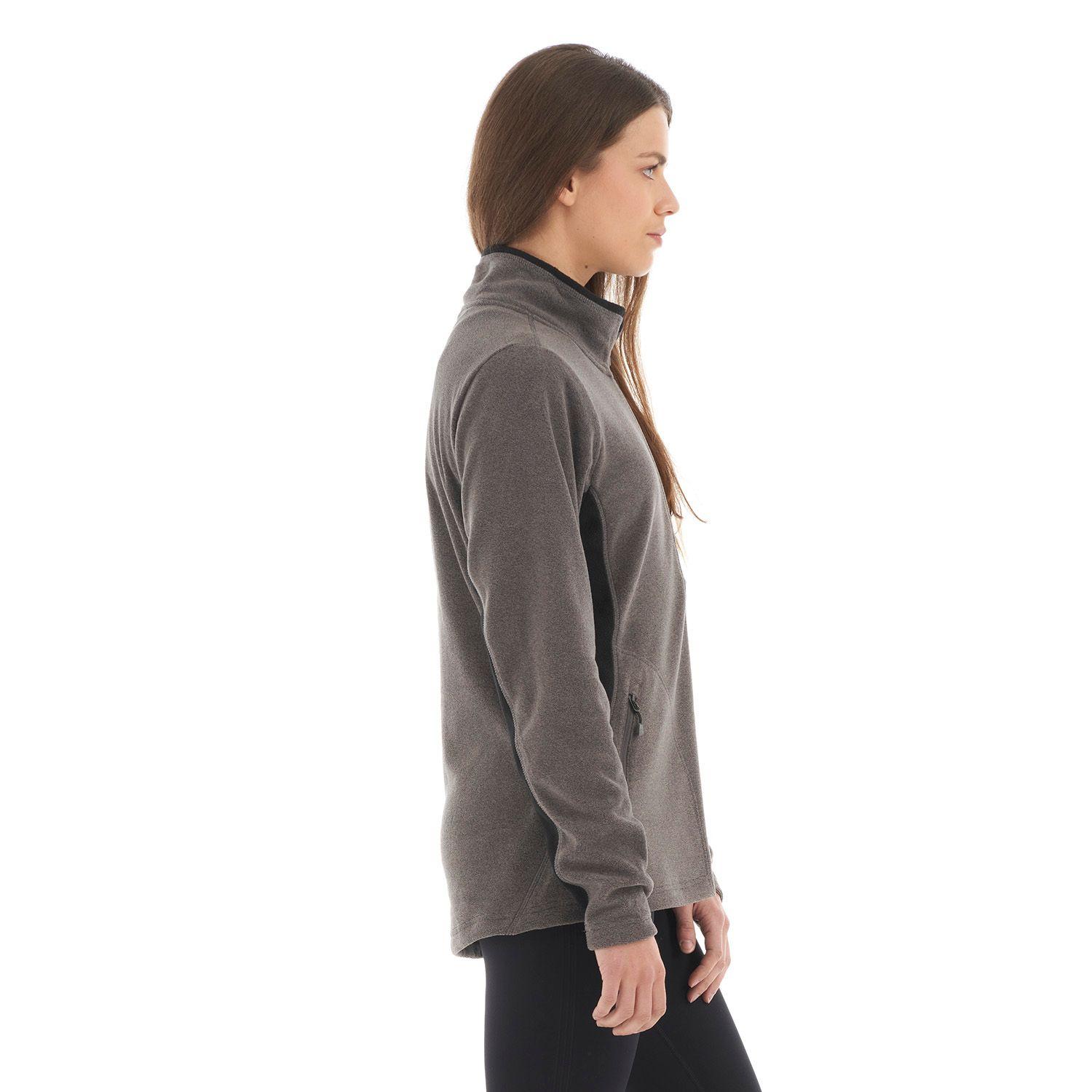 Poleron Mujer Lighter Nano-F 14 Zip Grafito Lippi V22-3