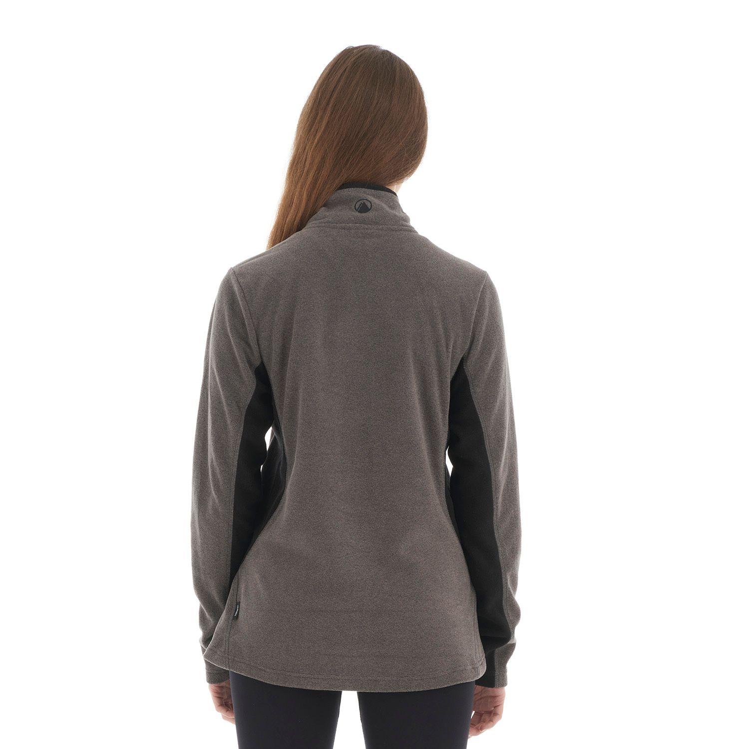 Poleron Mujer Lighter Nano-F 14 Zip Grafito Lippi V22-5