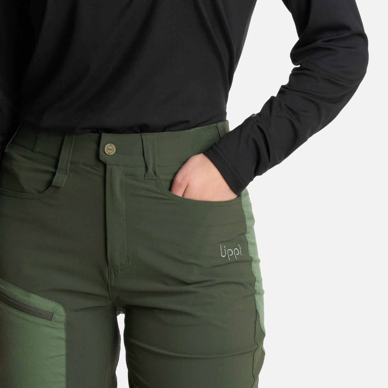 Pantalón Mujer Lennox Q-Dry Slim Fit Verde Militar Lippi-3