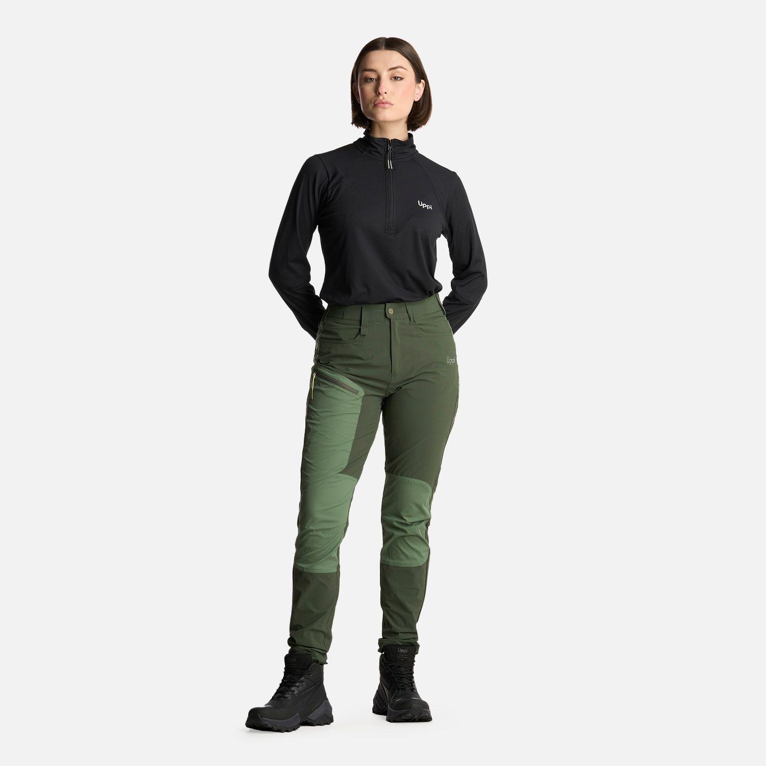 Pantalón Mujer Lennox Q-Dry Slim Fit Verde Militar Lippi-7