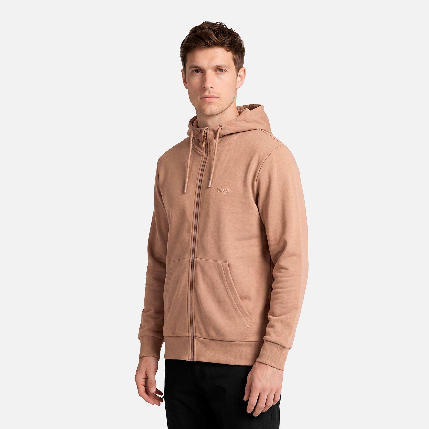Polerón Hombre Ulmo Full Zip Hoody Sweatshirt Canela Lippi V27-1