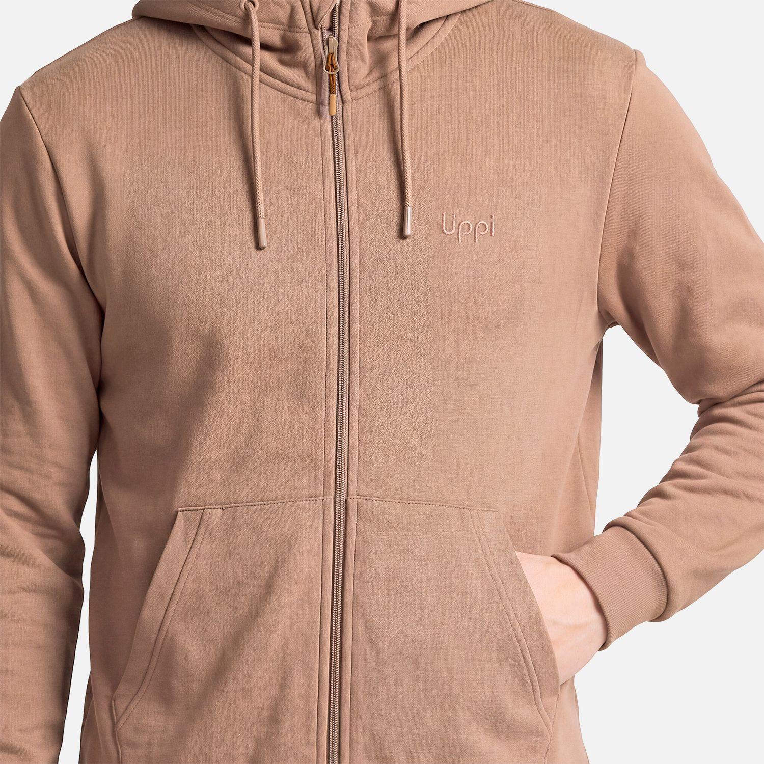 Polerón Hombre Ulmo Full Zip Hoody Sweatshirt Canela Lippi V27-3