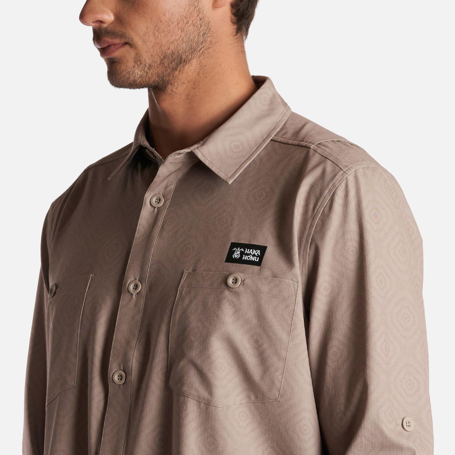 Camisa Hombre Cumbre Manga Larga Beige Haka Honu-4