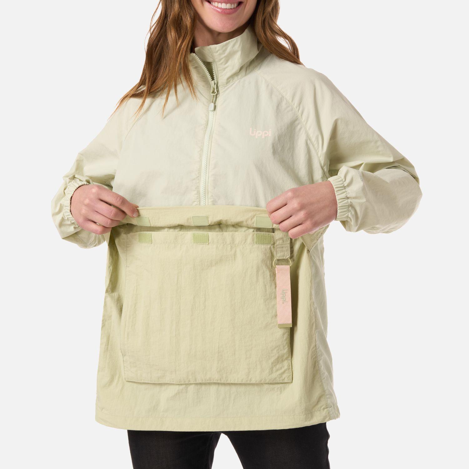 Chaqueta Mujer WindCity WindBreaker 1/4 Zip Jacket Verde Lippi V26-4