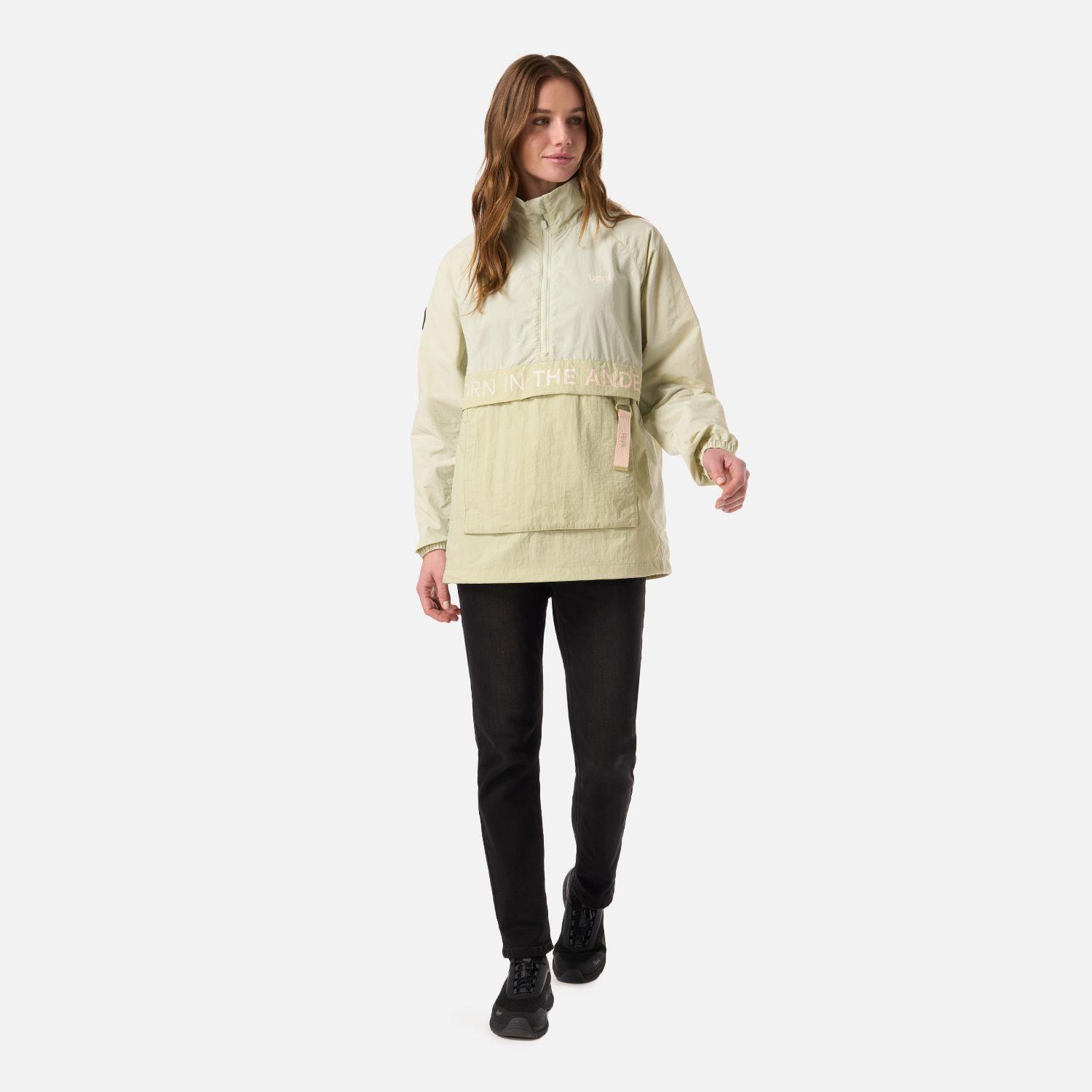 Chaqueta Mujer WindCity WindBreaker 1/4 Zip Jacket Verde Lippi V26-7