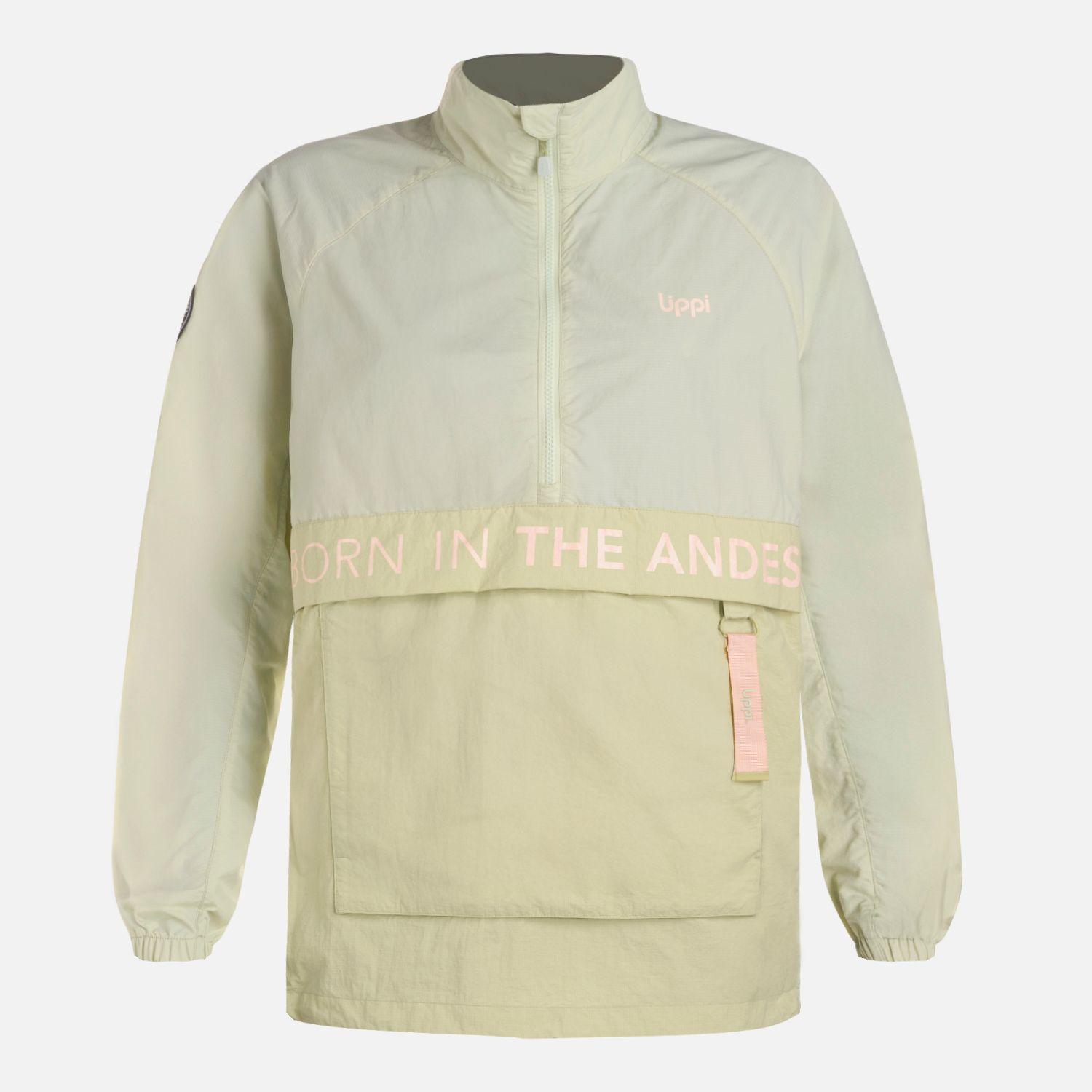 Chaqueta Mujer WindCity WindBreaker 1/4 Zip Jacket Verde Lippi V26-8