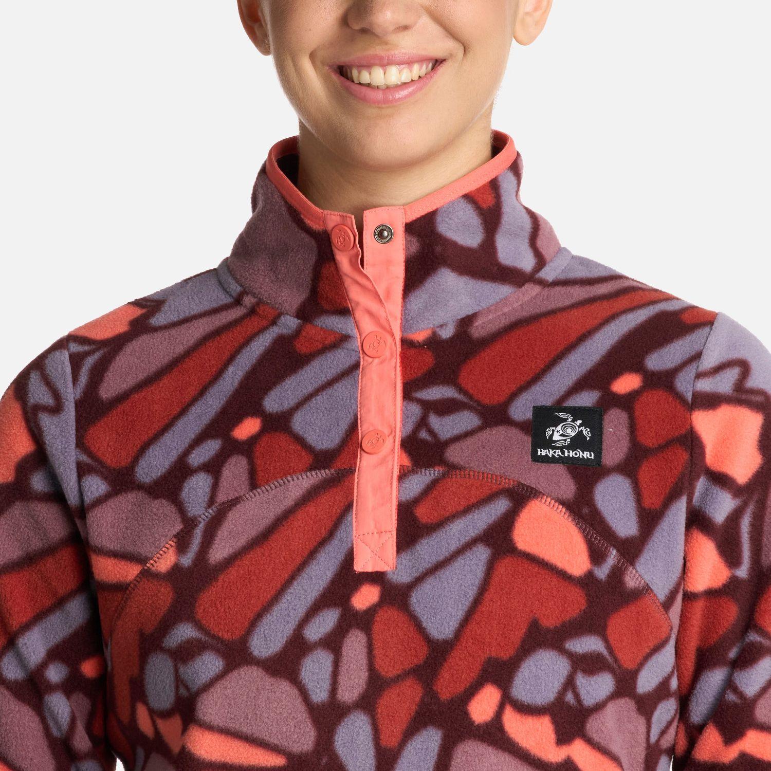 Polerón Mujer Tokerau Print Coral Haka Honu I25-3