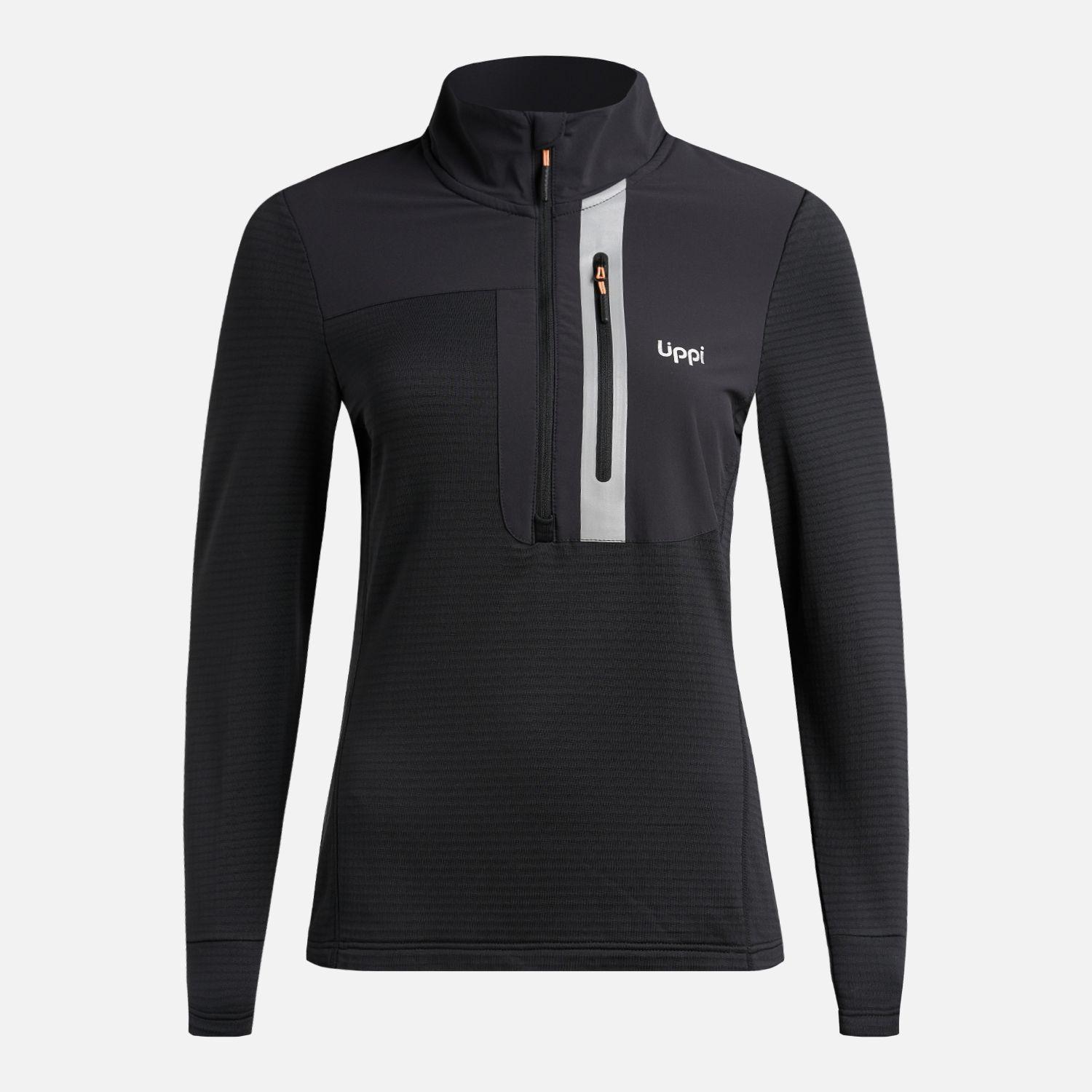 Polerón Mujer Karova Nano-f 14 Zip Negro Lippi I25-6