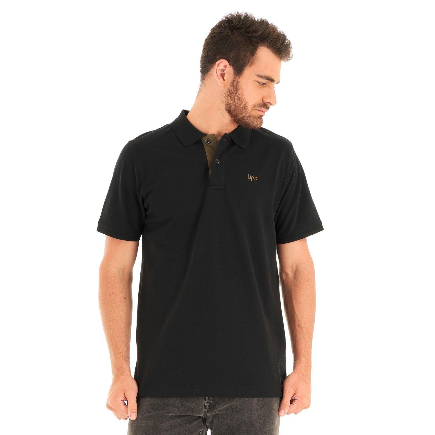 Polera Hombre First Class Elastic Polo Negro nuevo Lippi-1
