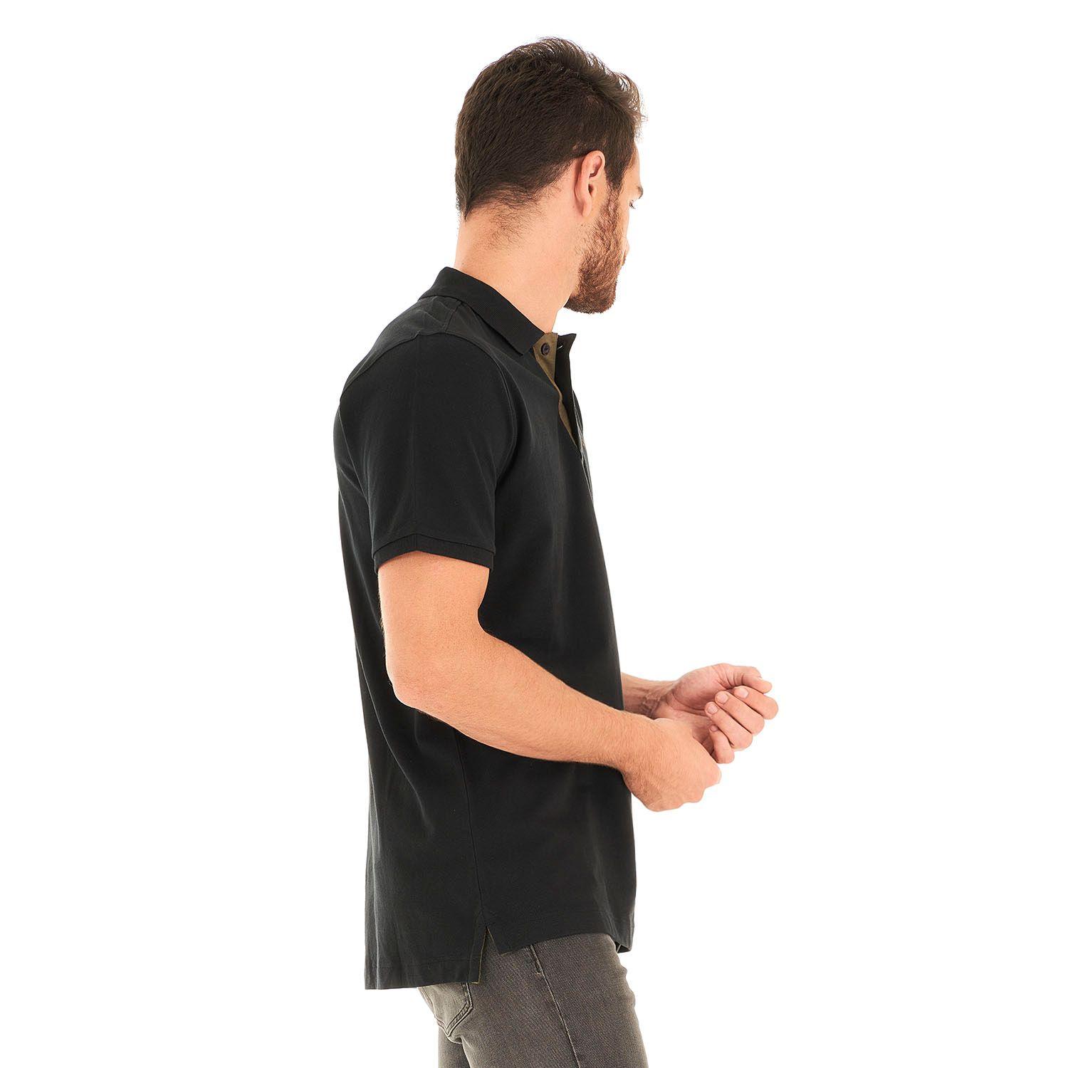 Polera Hombre First Class Elastic Polo Negro nuevo Lippi-3