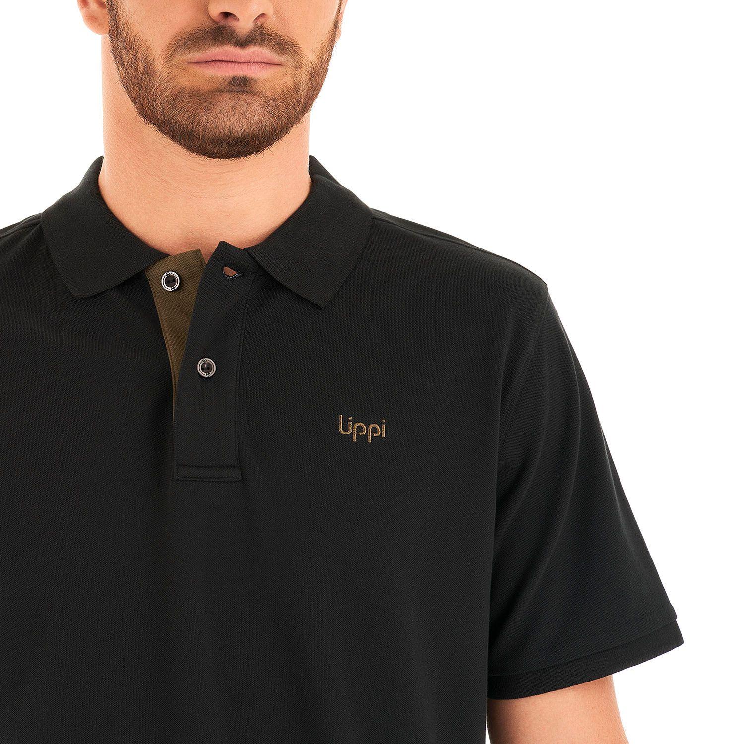 Polera Hombre First Class Elastic Polo Negro nuevo Lippi-6