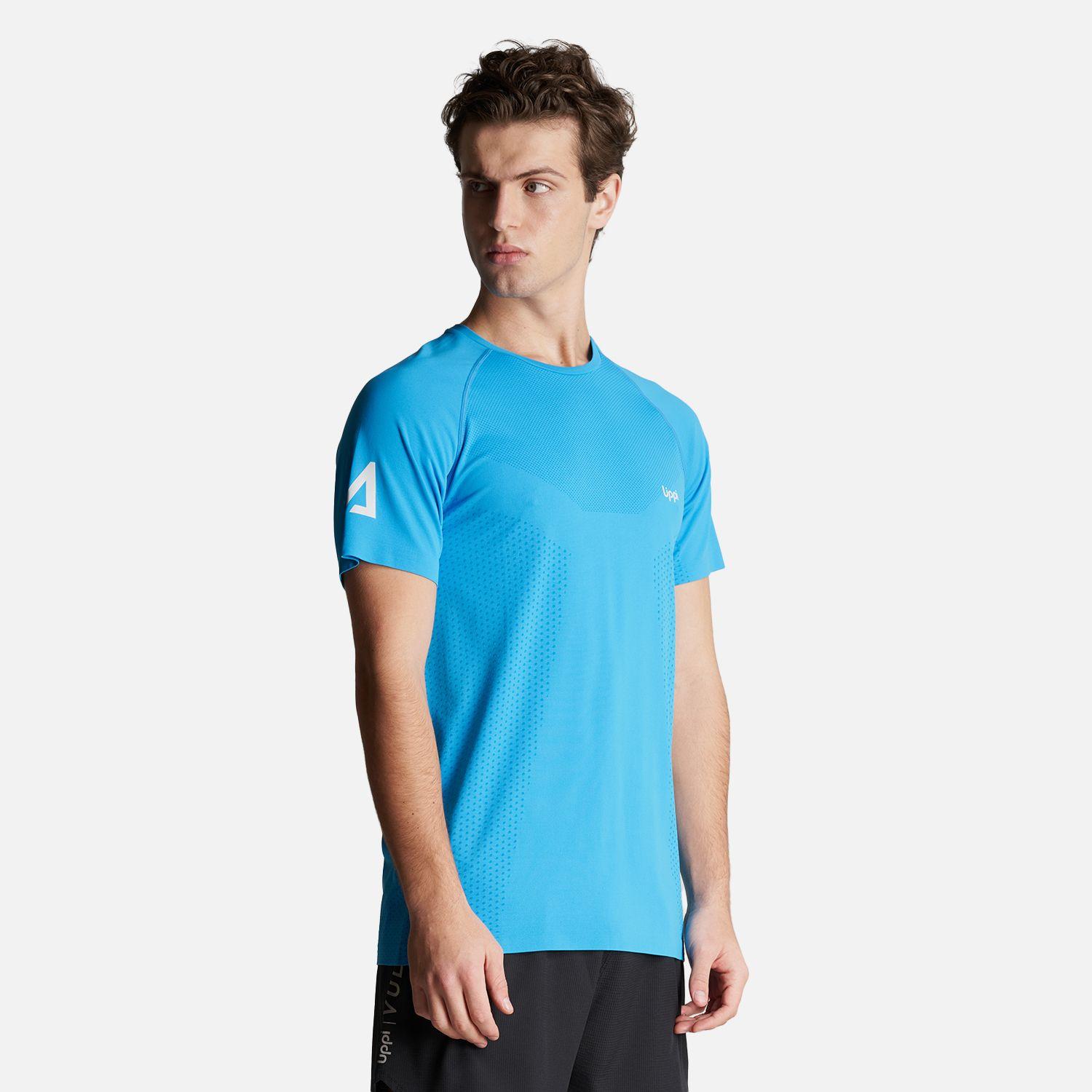 Polera Hombre 4 Run Seamless Trail T-Shirt Azul Lippi-2