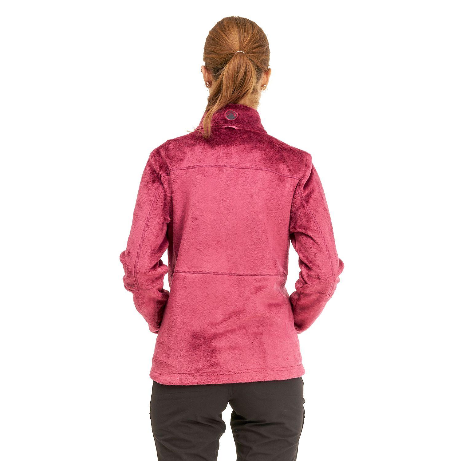 Chaqueta Mujer Tres Cruces Fusion-3 Hoody Jacket Gris Oscuro Frambuesa Lippi-4