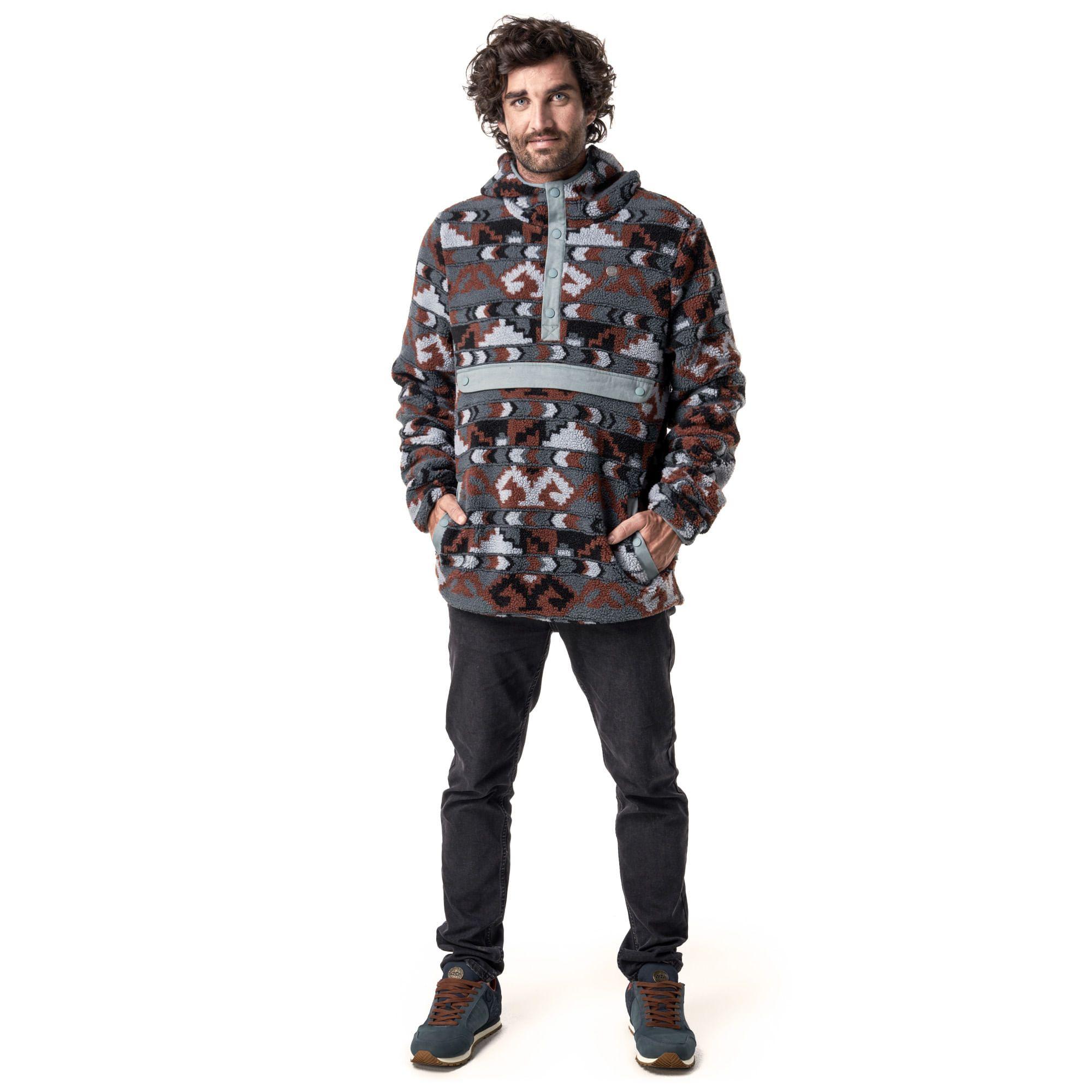 Poleron Hombre Chi-porrito Print Terracota Haka Honu-2