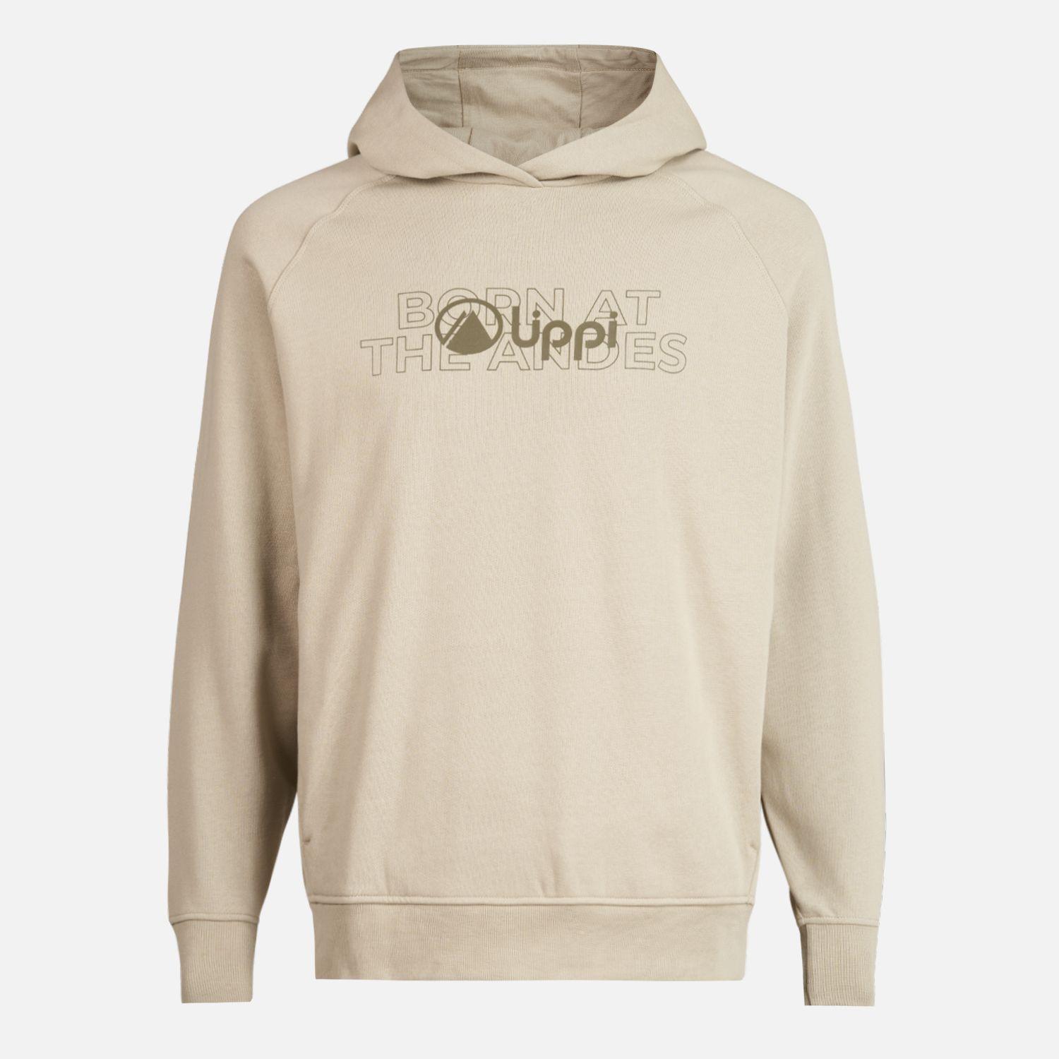 Poleron Hombre Insigne Hoody Sweatshirt Front Print Verde Grisaceo Lippi-0