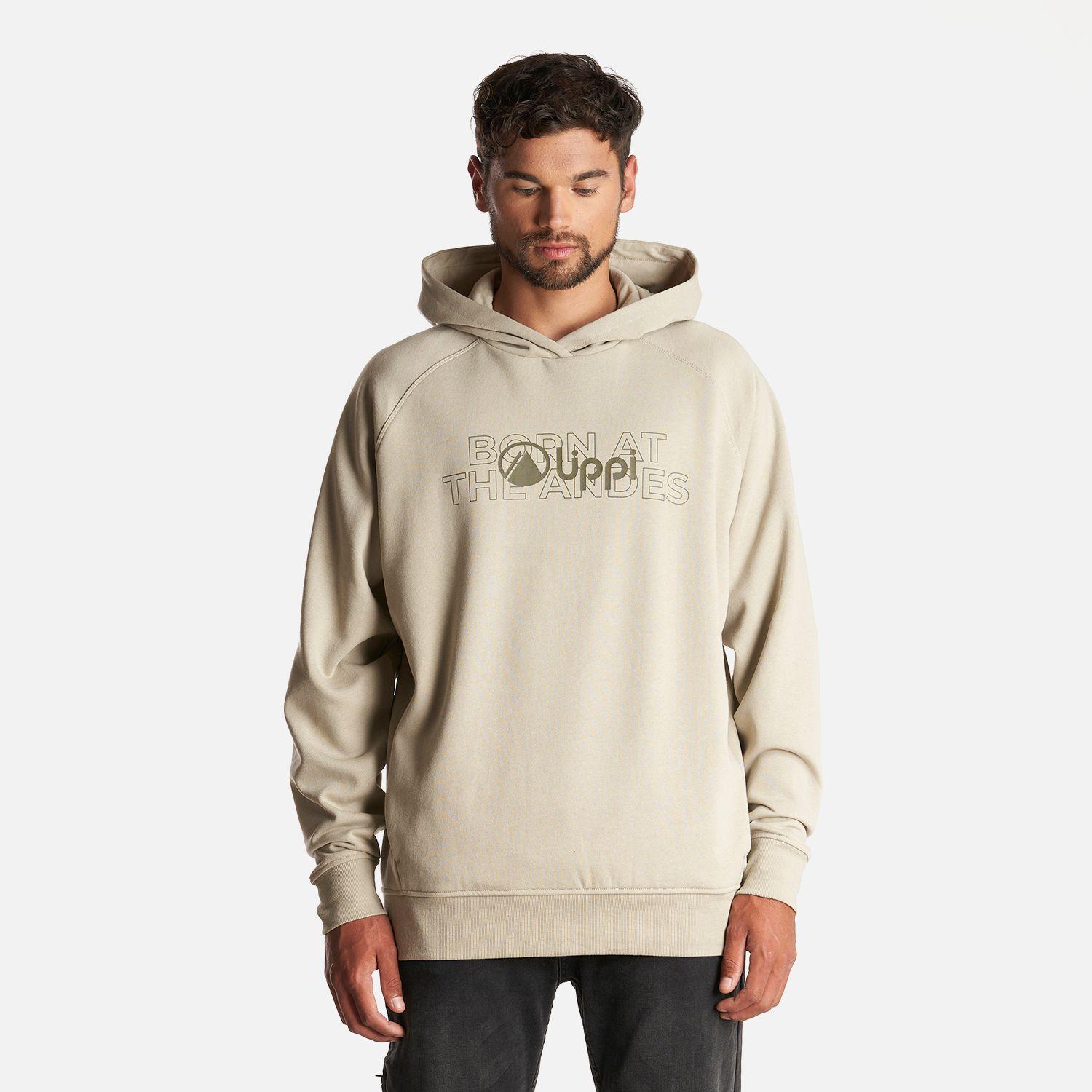 Poleron Hombre Insigne Hoody Sweatshirt Front Print Verde Grisaceo Lippi-1