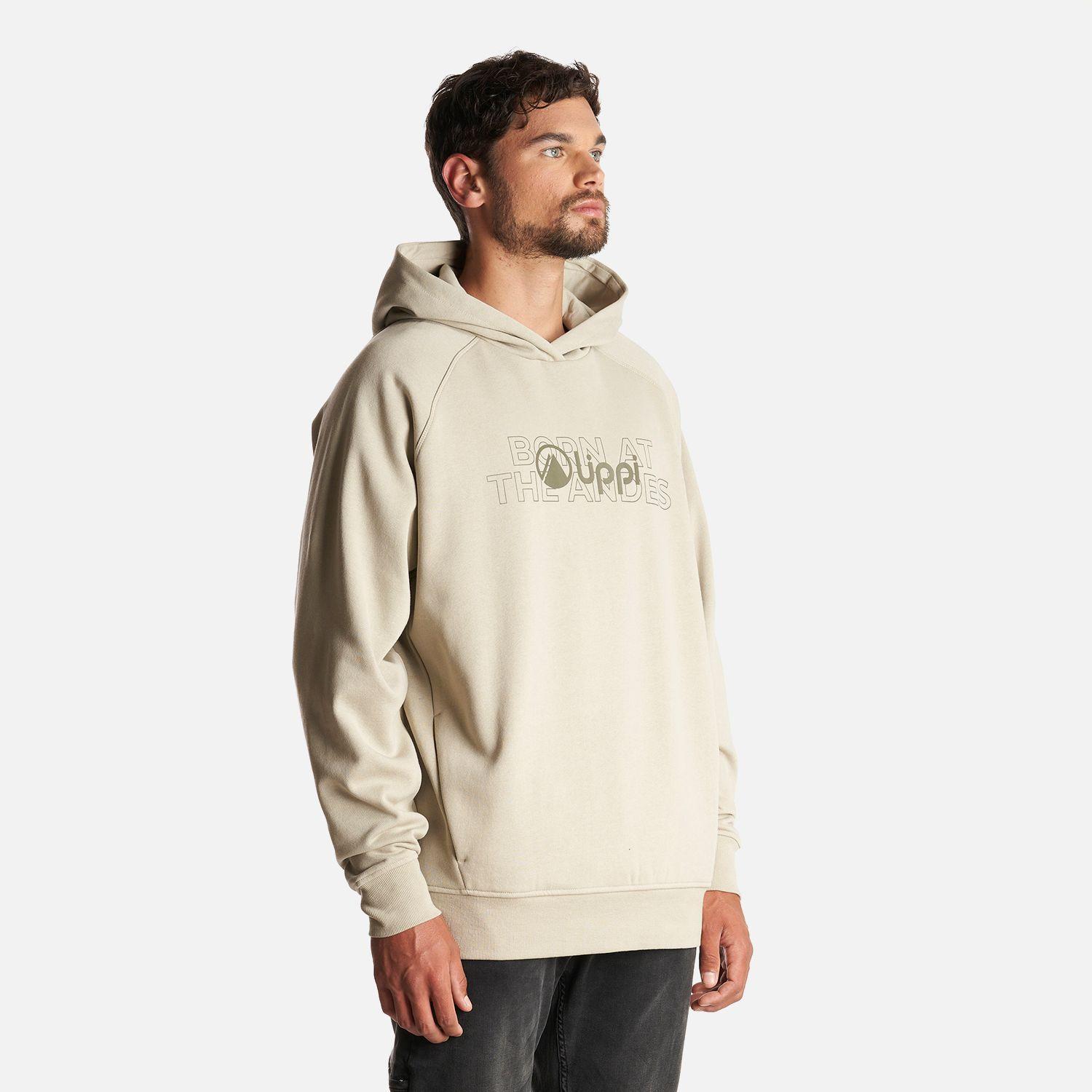 Poleron Hombre Insigne Hoody Sweatshirt Front Print Verde Grisaceo Lippi-2