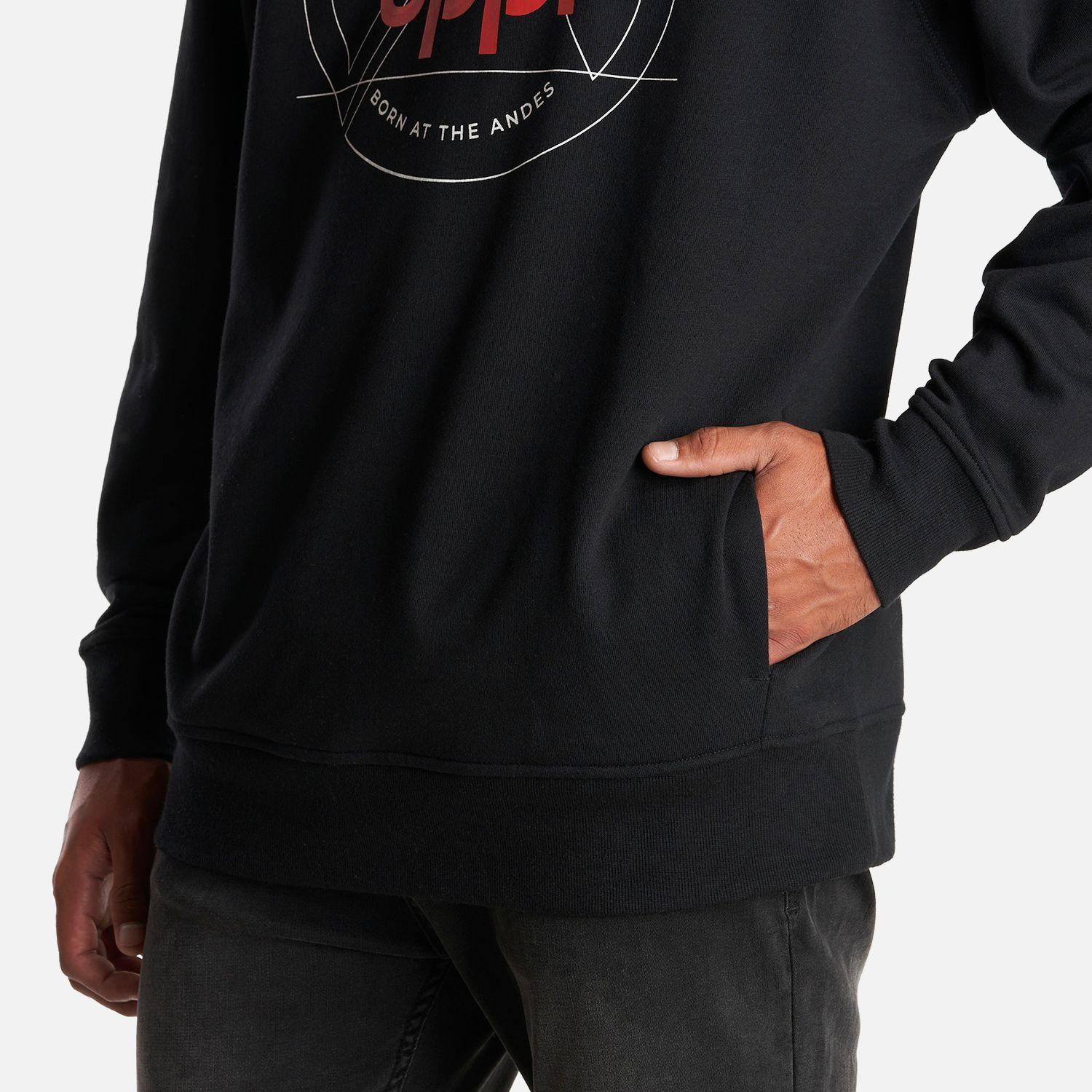 Poleron Hombre Insigne Hoody Sweatshirt Front Print Negro Lippi I23-5