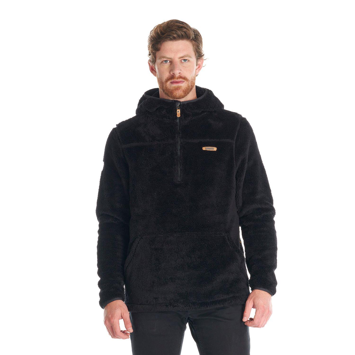 Poleron Hombre Warmy Hoody Sweatshirt Negro Lippi V22-1