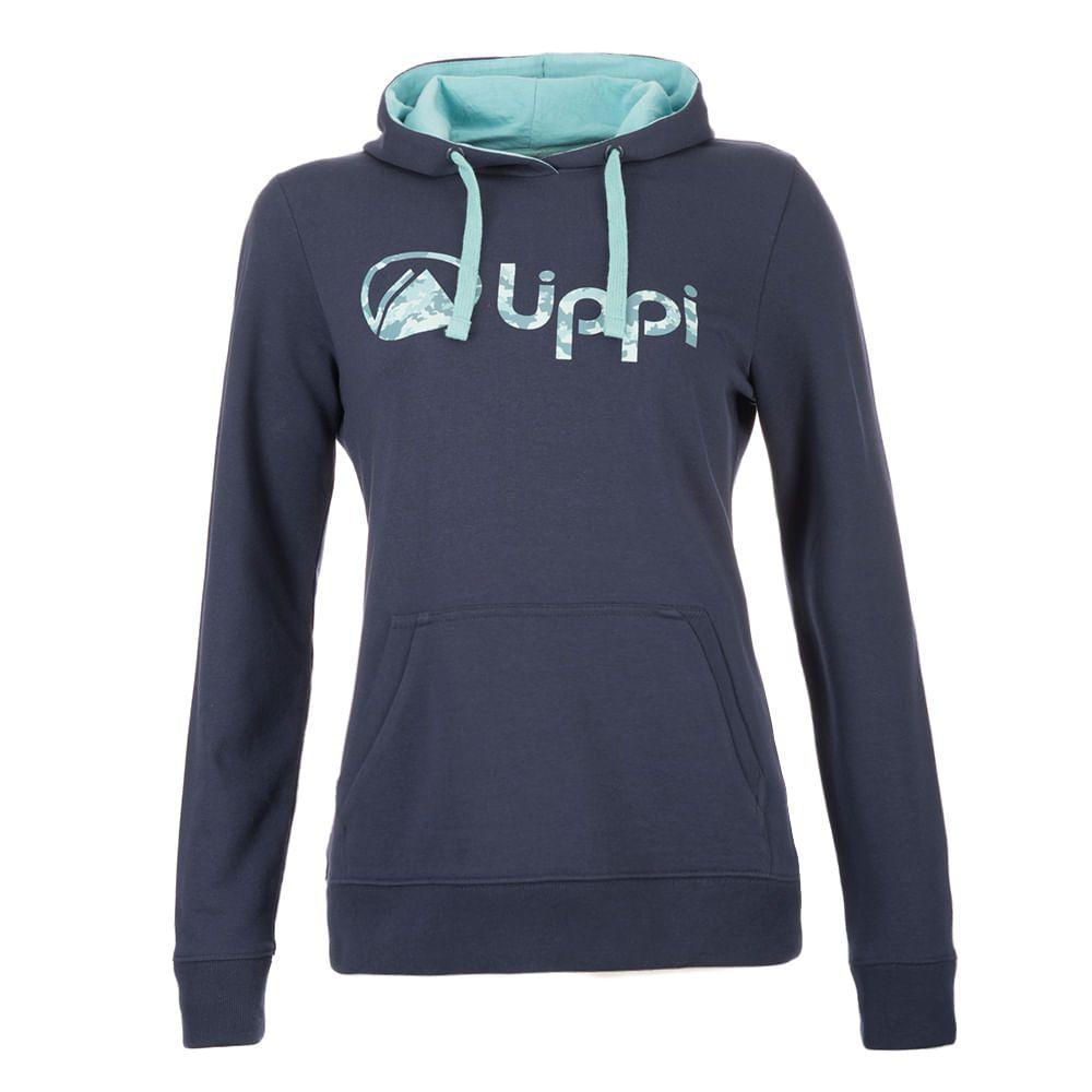 Poleron Mujer Insigne Cotton Hoody Azul Noche Lippi V19-0