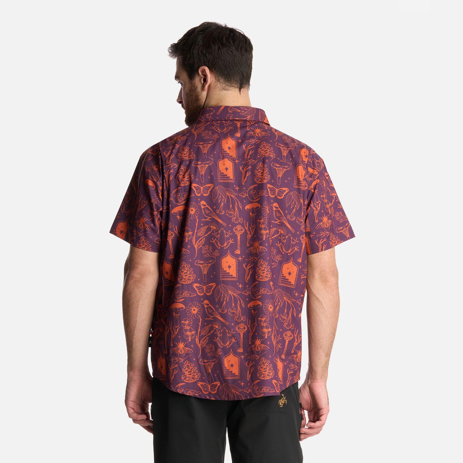 Camisa Hombre Cumbre Manga Corta Print Morado Haka Honu-2