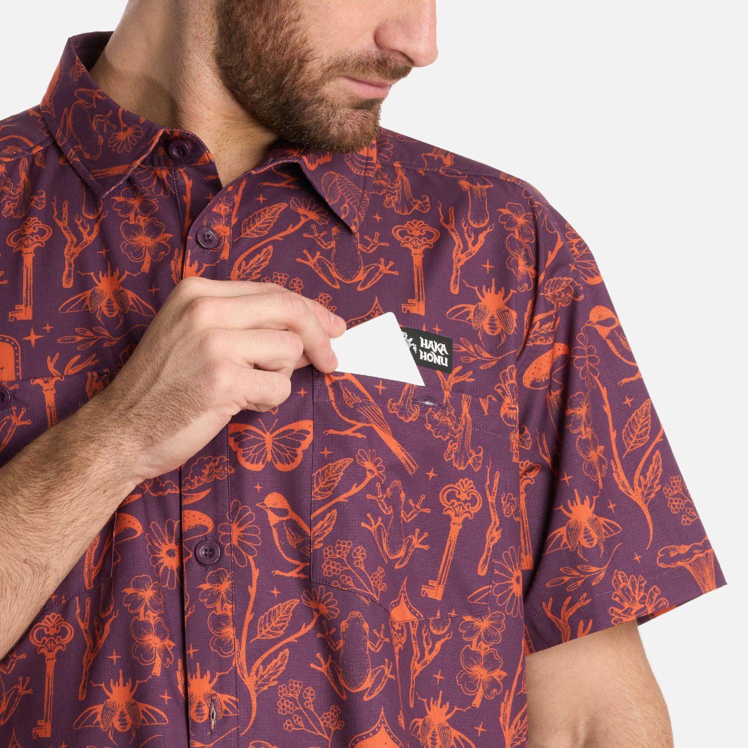 Camisa Hombre Cumbre Manga Corta Print Morado Haka Honu-3