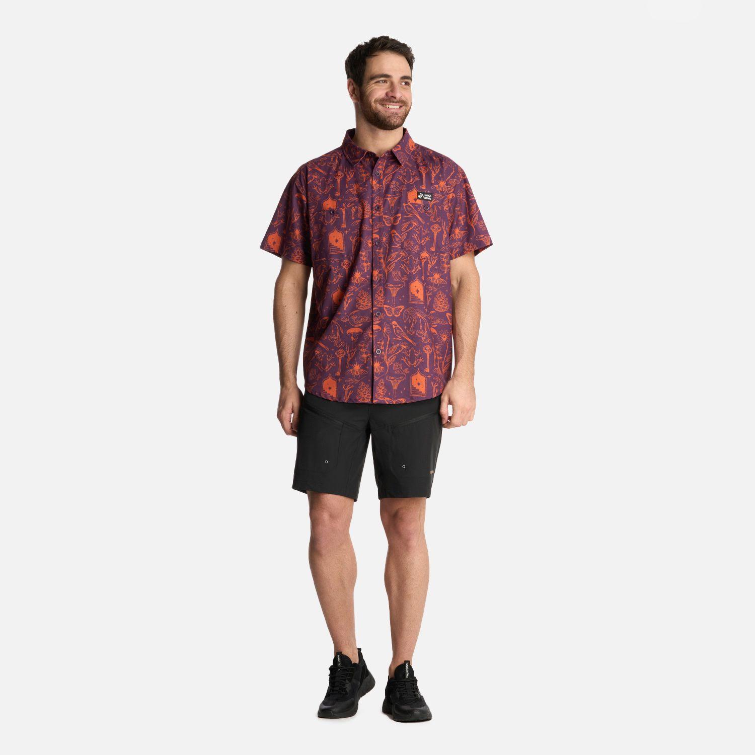 Camisa Hombre Cumbre Manga Corta Print Morado Haka Honu-5