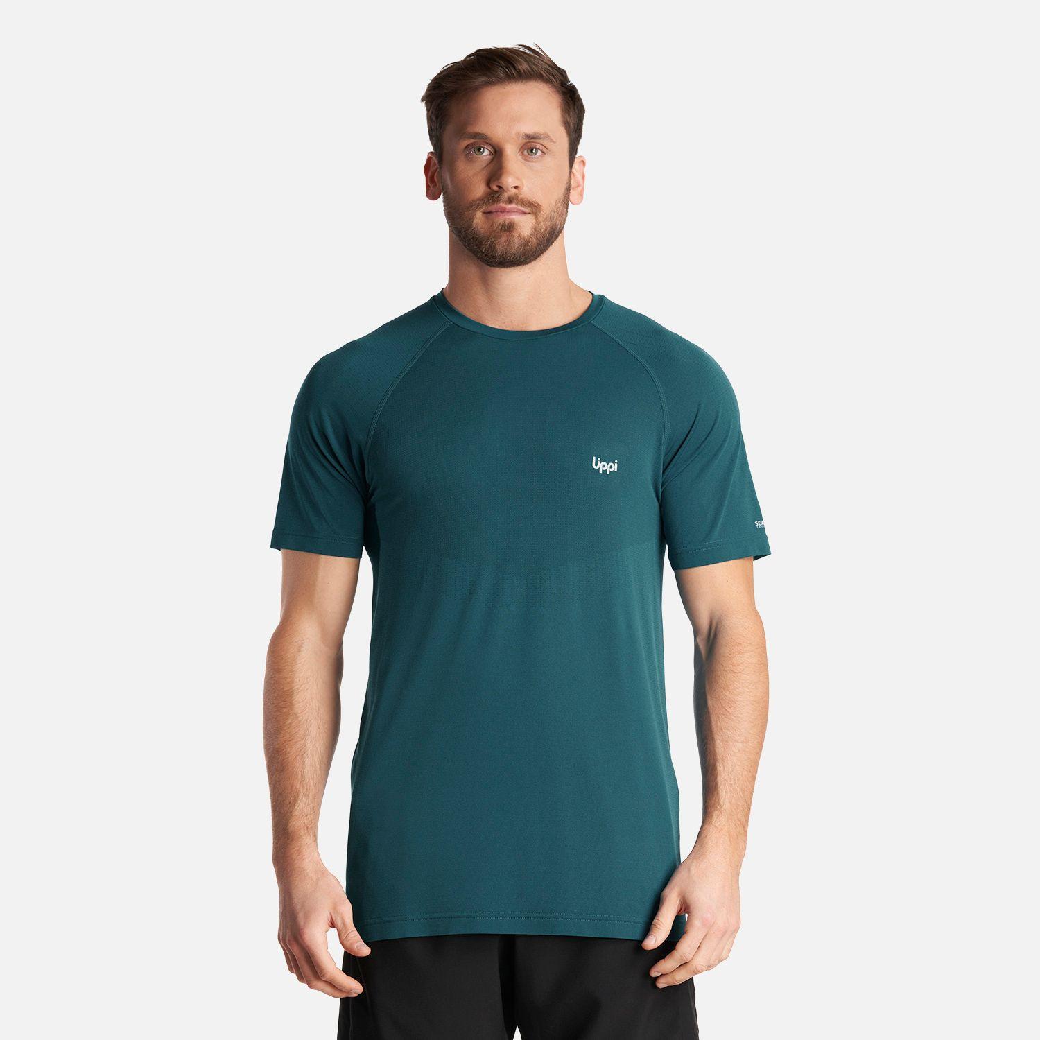 Polera Hombre Essential Sport T-Shirt Verde Bosque Lippi-1