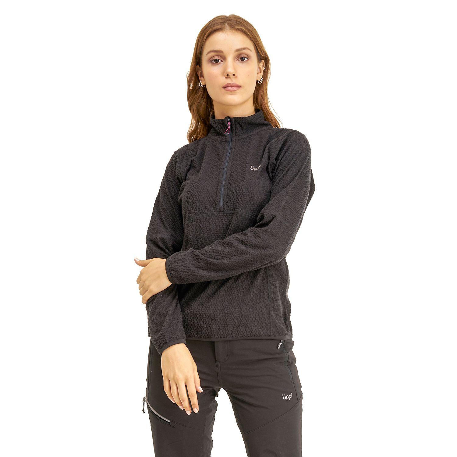 Poleron Mujer Jacaranda Nano-F 14 Zip Negro Lippi I20-1