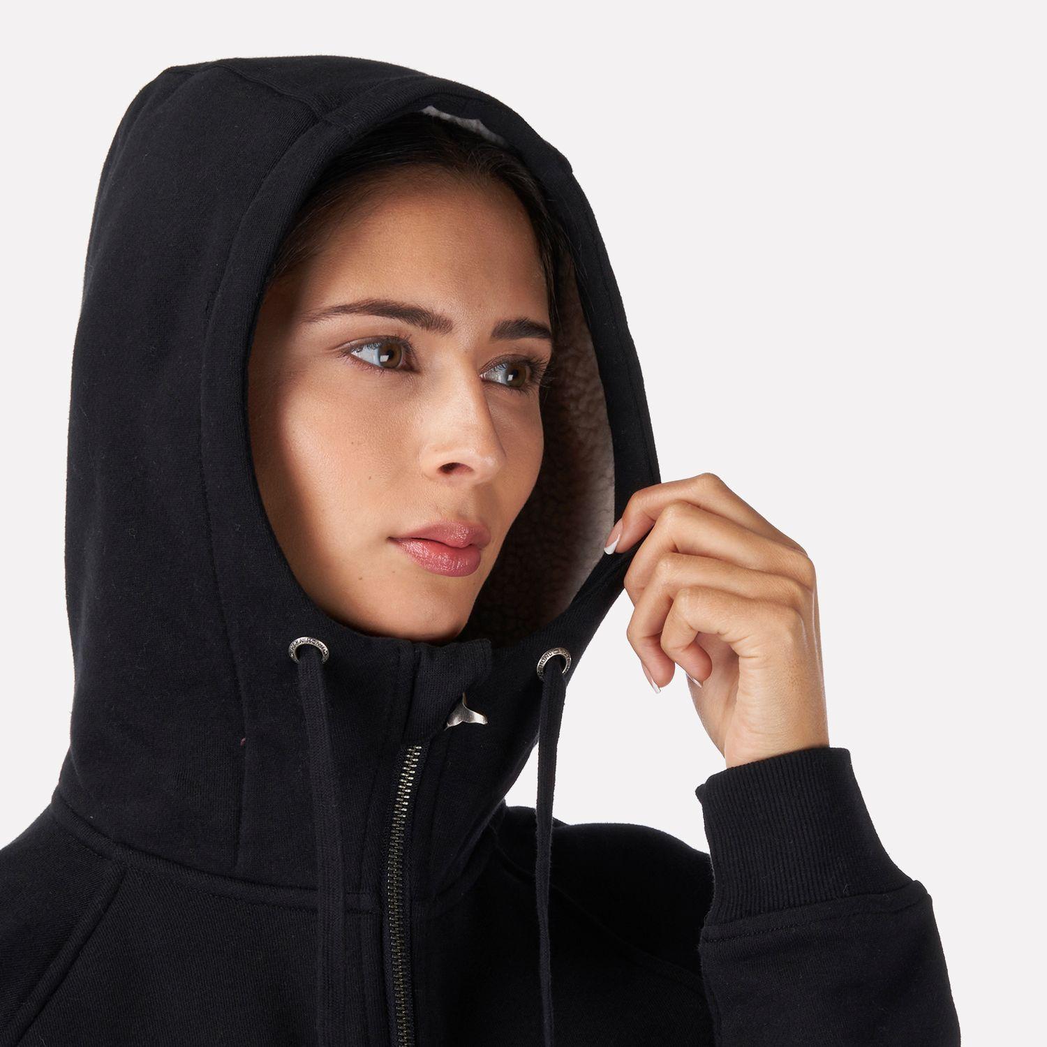 Poleron Mujer Refugia-T Negro Haka Honu I22-4