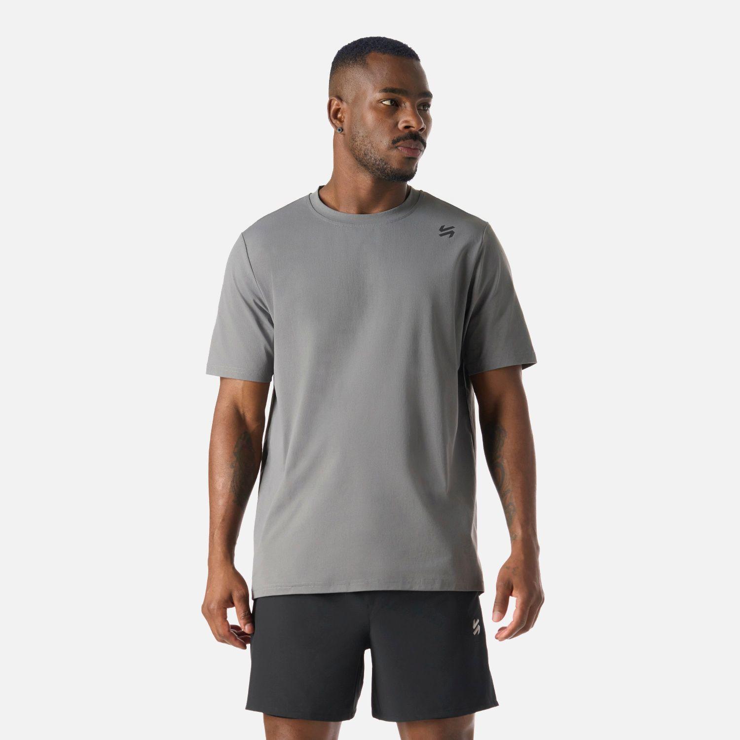 Polera Hombre Tempo T-Shirt Gris Medio Vulcano-0