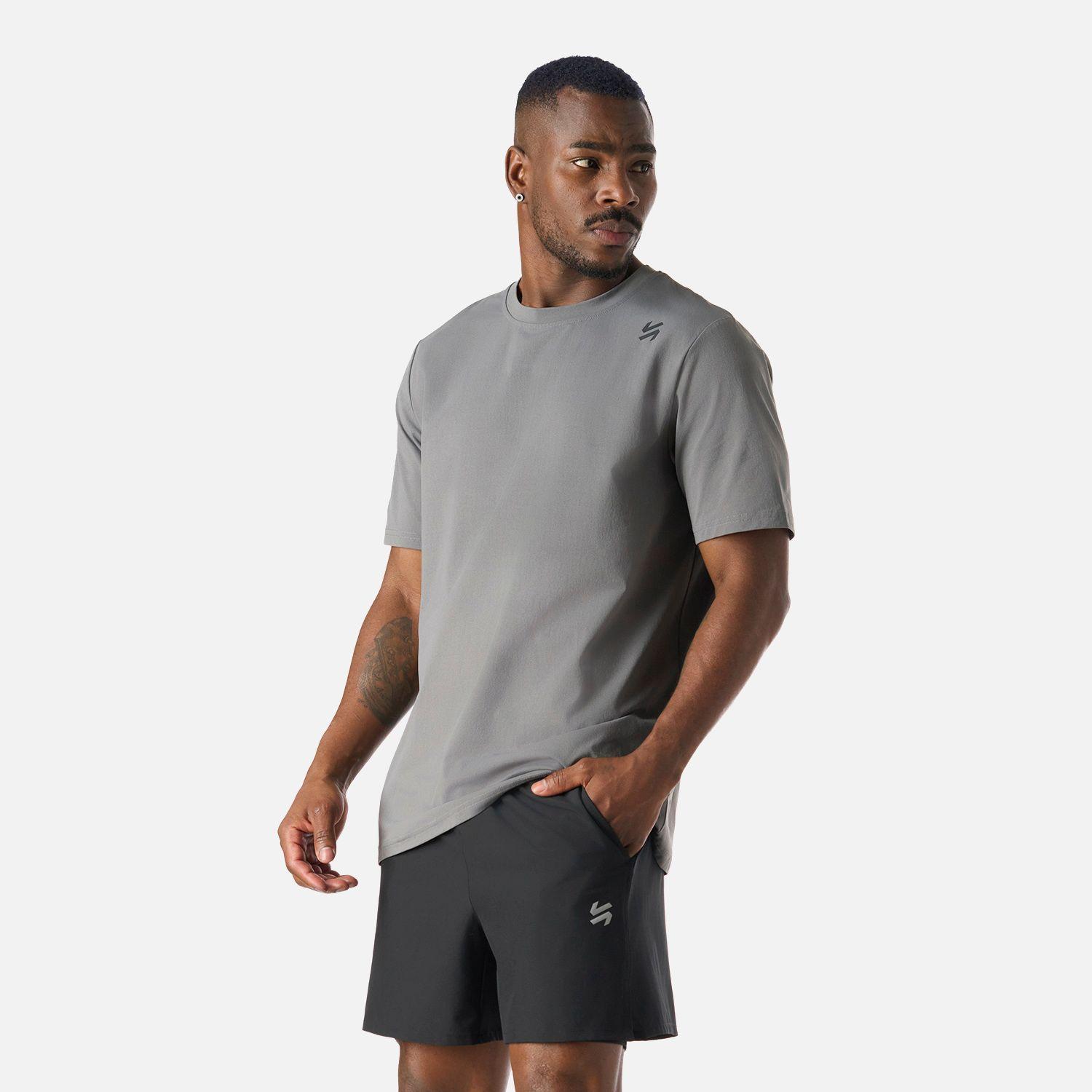 Polera Hombre Tempo T-Shirt Gris Medio Vulcano-1