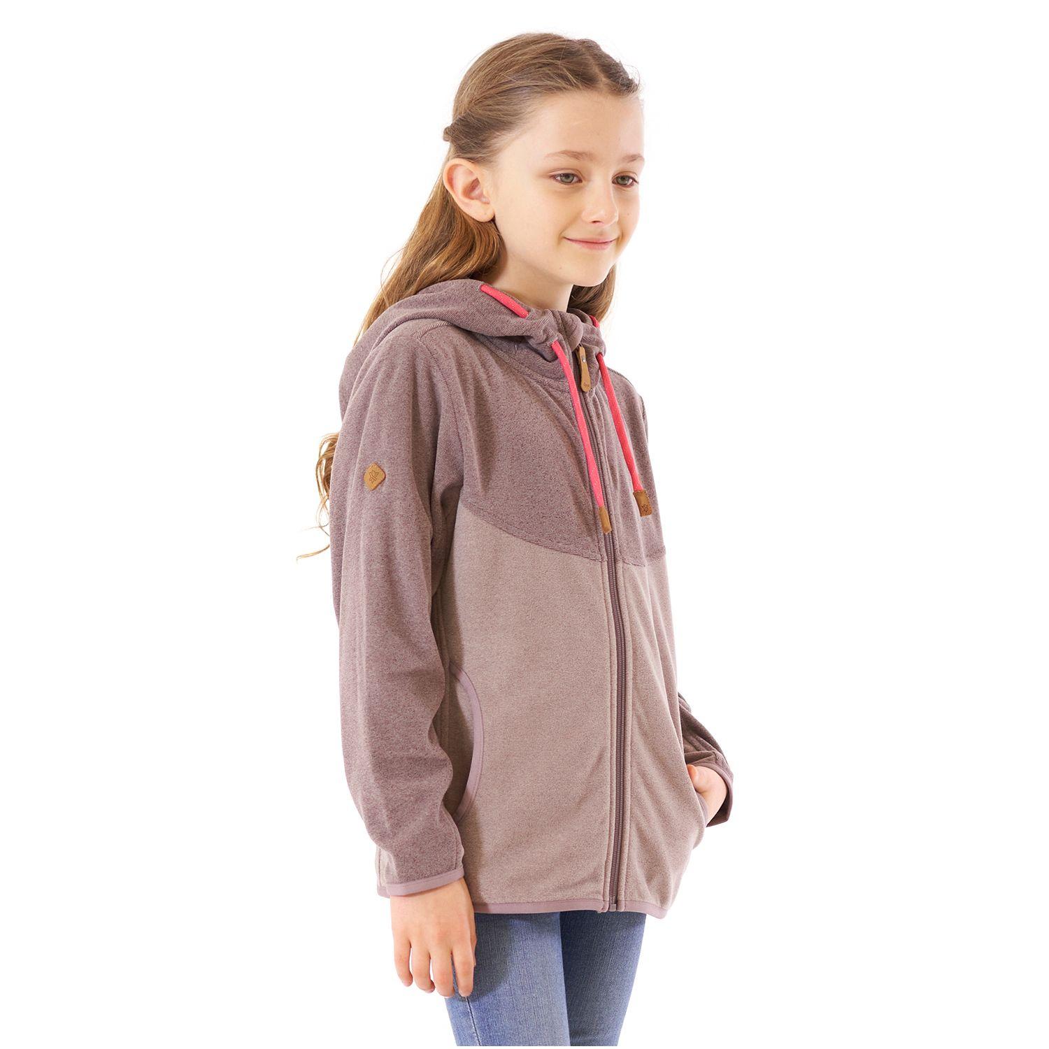 Poleron Niña Stripes Nano-F Full Zip Malva / Palo Rosa Lippi-2