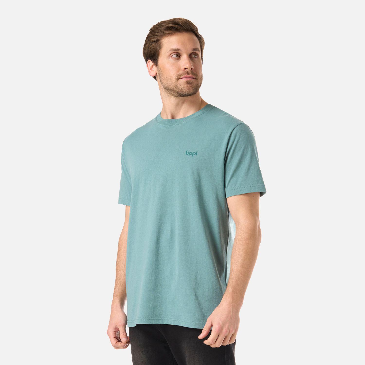 Polera Hombre Logo Lippi Back Print T-Shirt Turquesa Lippi V26-2