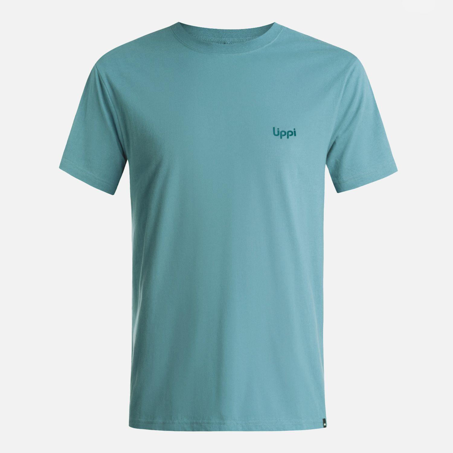 Polera Hombre Logo Lippi Back Print T-Shirt Turquesa Lippi V26-5