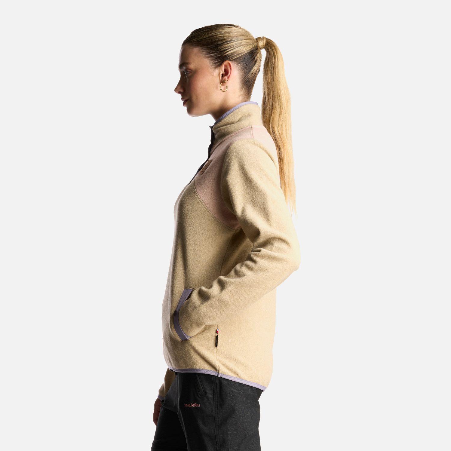 Poleron Mujer Tokerau Beige Haka Honu I24-3