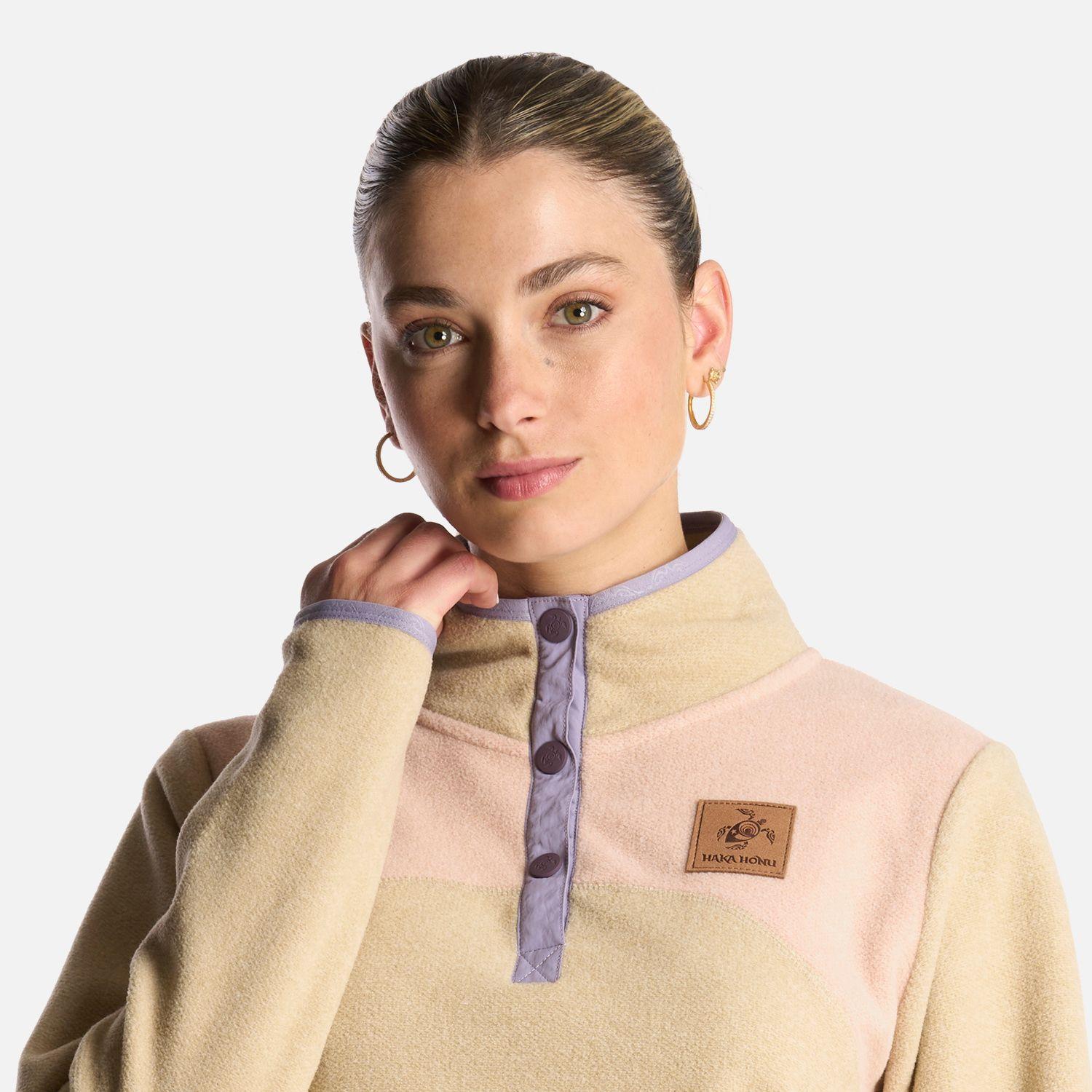 Poleron Mujer Tokerau Beige Haka Honu I24-5