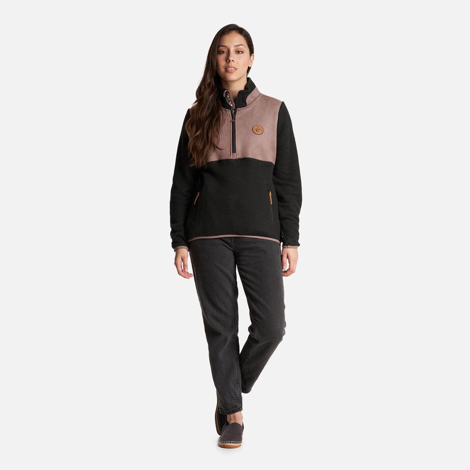 Poleron Mujer Emiliodon Negro Haka Honu V23-6