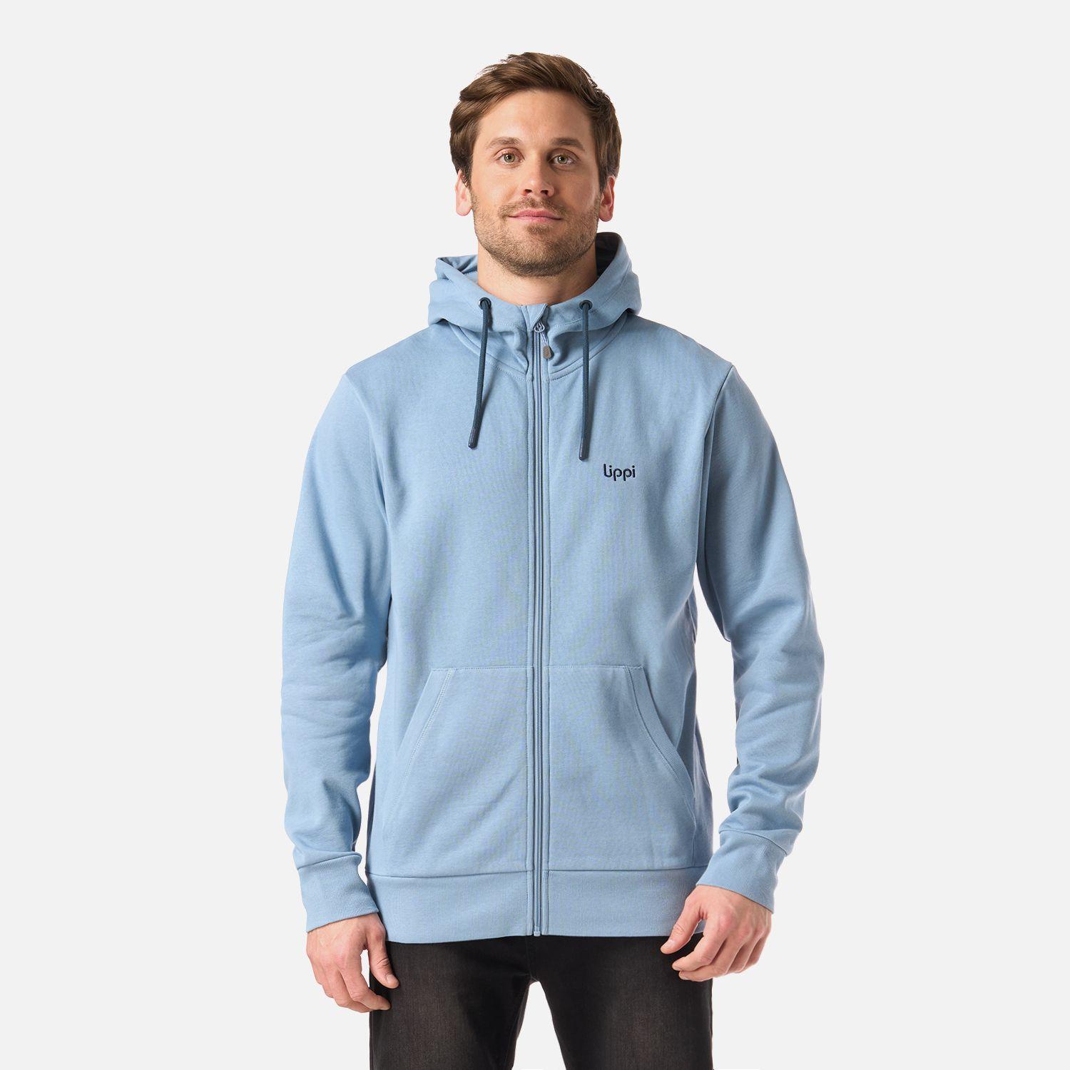 Polerón Hombre Ulmo Light Full Zip Hoody Sweatshirt Azul Lippi V26-0