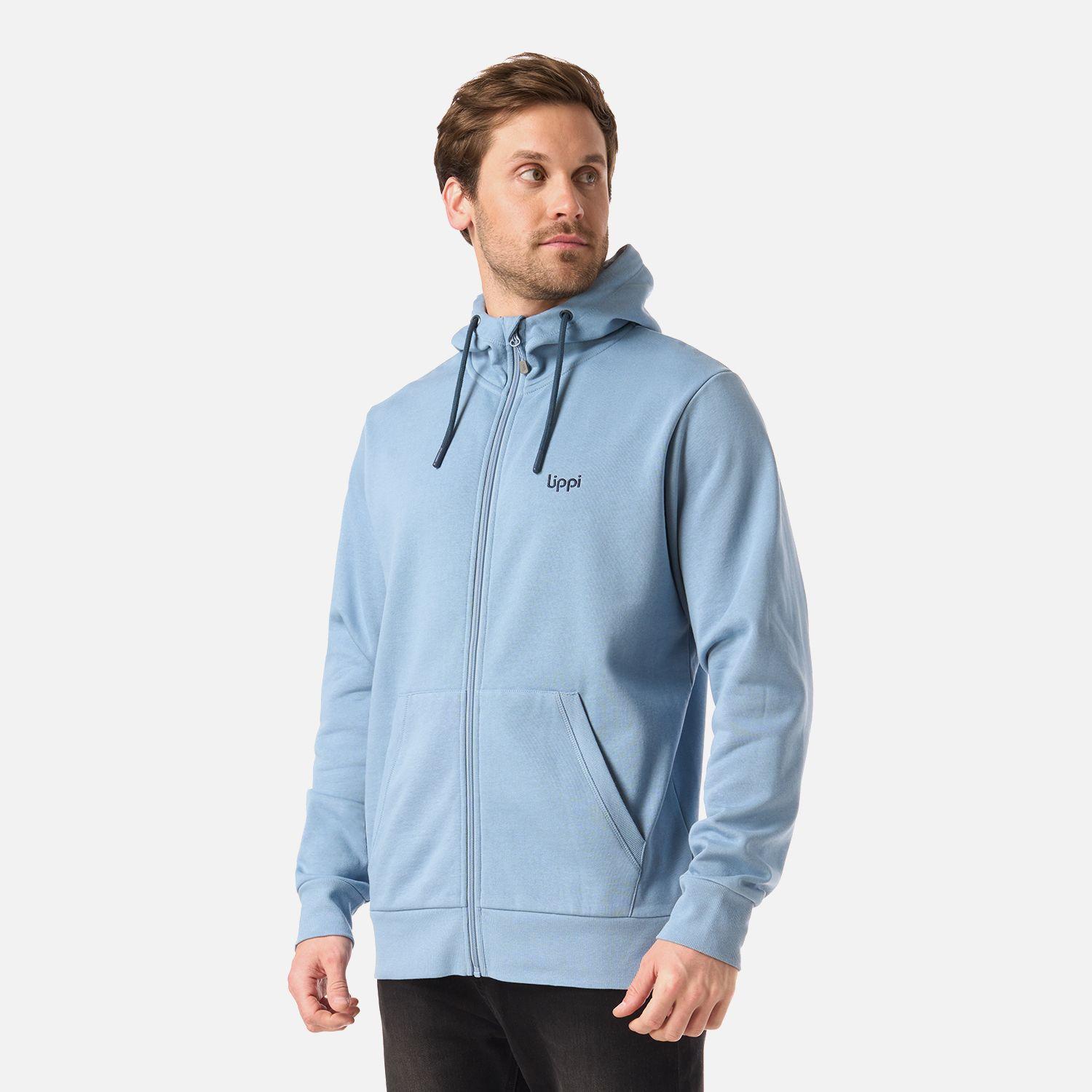Polerón Hombre Ulmo Light Full Zip Hoody Sweatshirt Azul Lippi V26-1
