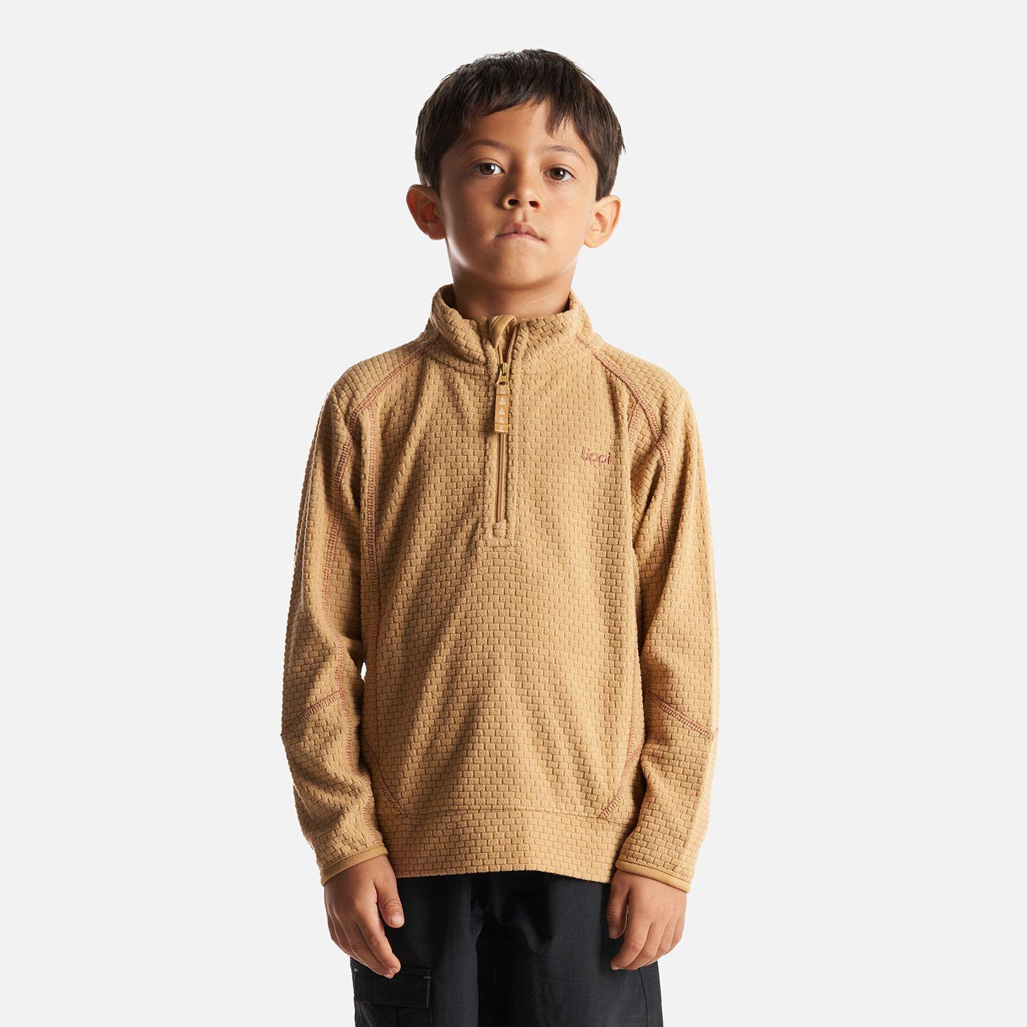 Poleron Niño Saltamontes Nano-F 14 Zip Taupe Lippi-1