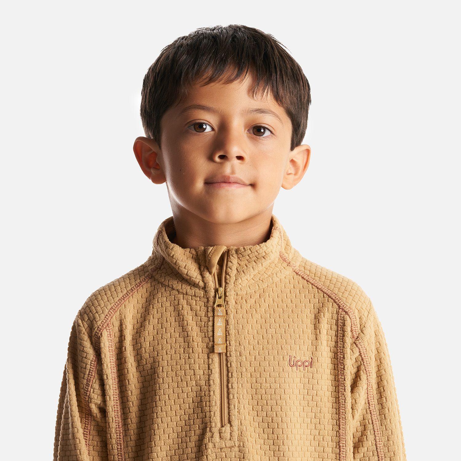 Poleron Niño Saltamontes Nano-F 14 Zip Taupe Lippi-4