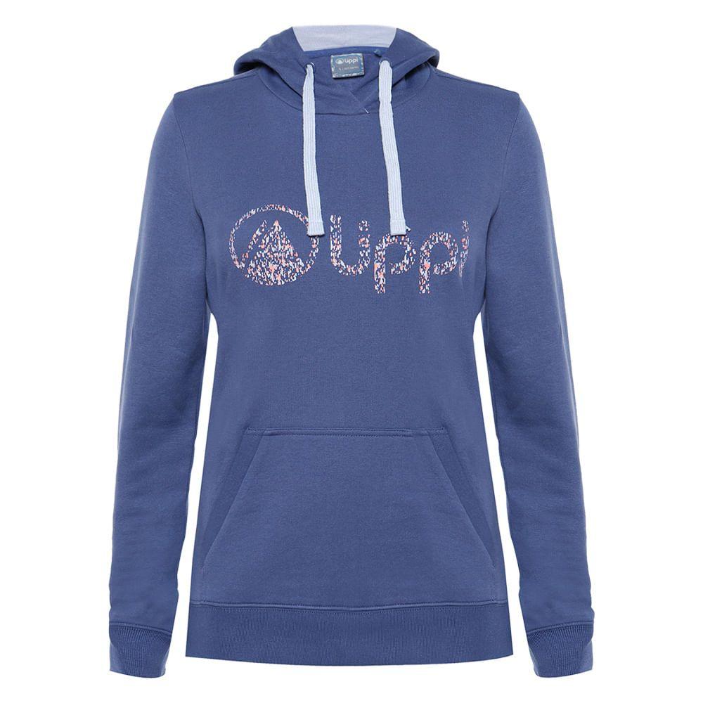 Poleron Mujer Insigne Cotton Hoody Azul Oscuro Lippi-0
