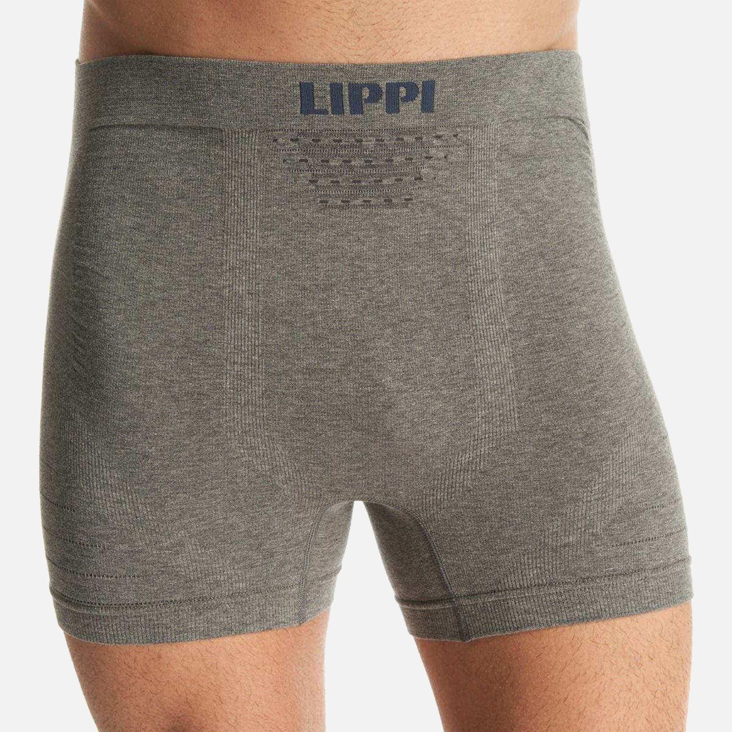 Ropa Interior Hombre Pack Skintec Seamless Boxer Gris Medio y Azul Marino Lippi V22-5
