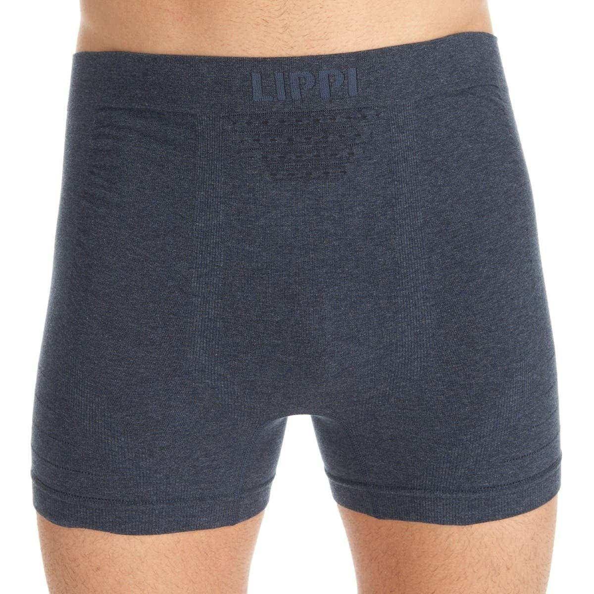 Ropa Interior Hombre Pack Skintec Seamless Boxer Gris Medio y Azul Marino Lippi V22-6