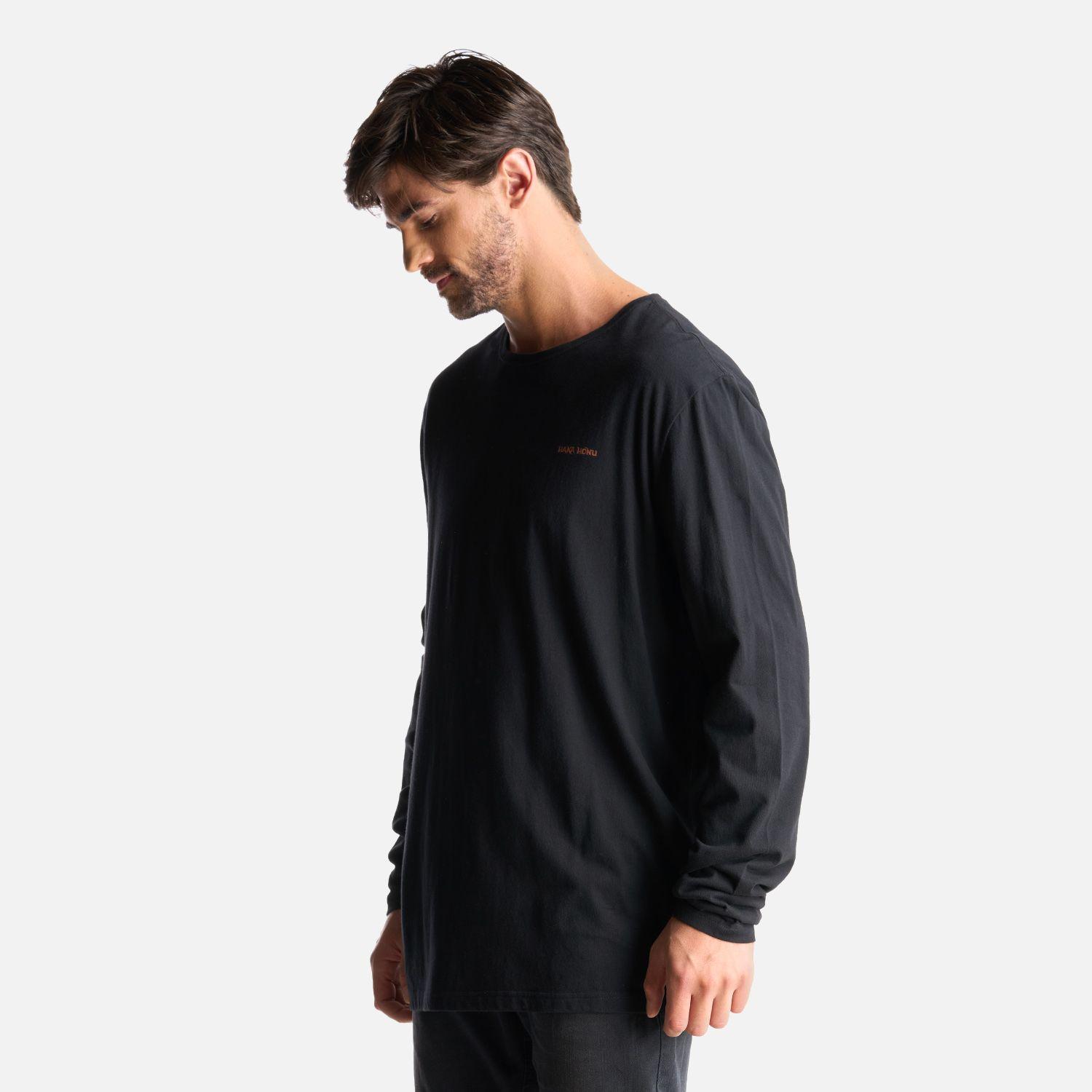 Polera Hombre Polo Larga Negro Haka Honu-2